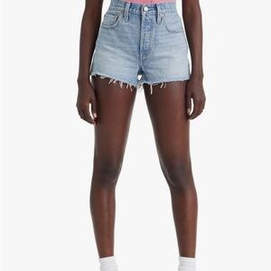 Levi’s High-Rise Light Wash Denim Shorts - Blue
